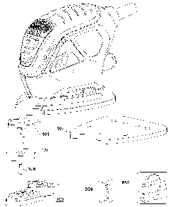 Exploded Diagram A Diagram and Parts List for MS600B-CACT Type 1 Black and Decker Sander Polisher